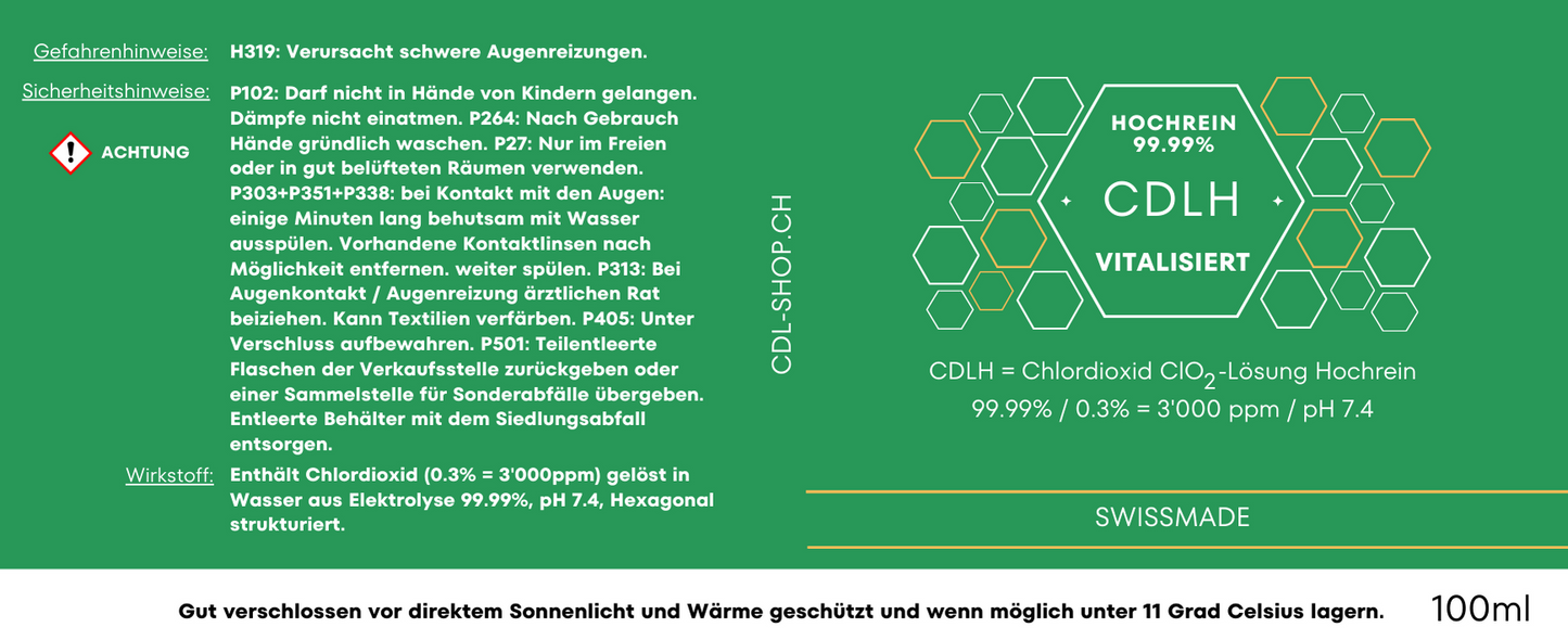 CDL 100ml Glasflasche