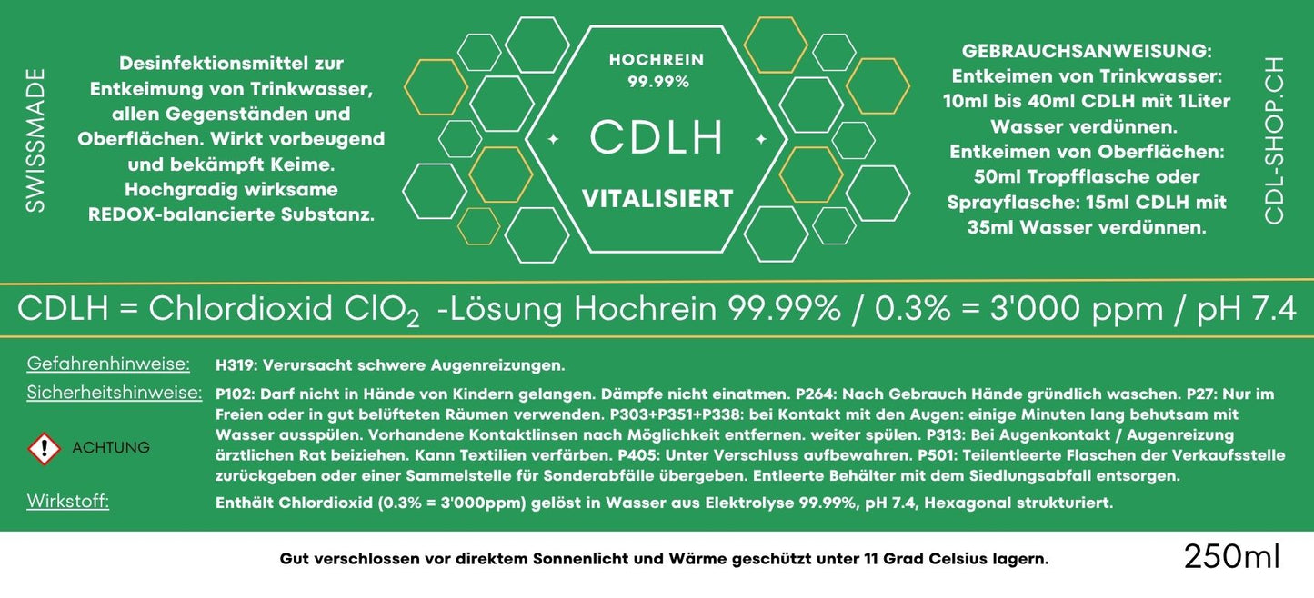 CDL 250ml Glasflasche