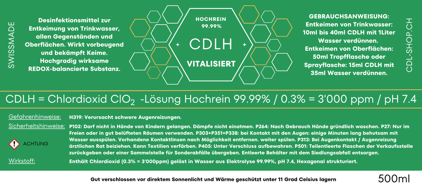 CDL 500ml Glasflasche