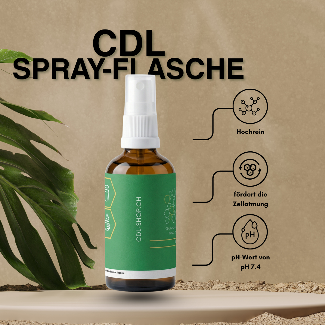 CDL kaufen: 50ml Chlordioxidlösung in der Sprayflasche aus Glas